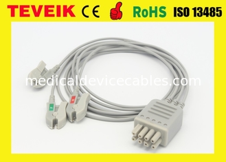 Nihon Kohden BR-903P ECG / EKG Cable متوافق مع 4155A11-6NUA 3 يؤدي Clip IEC