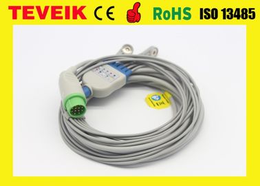 Shenzhen Factory Medical Kontron 7135B Round 12pin TPU ECG Cable لمراقبة المريض