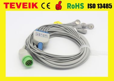 قابل لإعادة الاستخدام الطبي Biolight 5 Leadwire Round 12pin 5Leads ECG Cable لمراقبة المريض