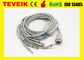 Teveik Factory Price of 10 Leads Kenz 103،106 ECG EKG Cable، Banana 4.0 IEC 4.7K Resistor