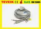 Medical Teveik Factory Price Nihon Kohden BJ-901D 10 Leadwires DB 15pin ECG / EKG Cable ، Banana 4.0