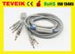 Keng ECG كبل مع 10 leadwires متكامل، banana 4.0، IEC، DB15pin، متوافق مع Kenz ECG 108/110/1203