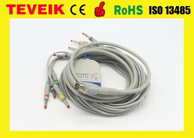 متوافق مع HP M1770A 10 كبل ECG / EKG الرصاص وأسلاك الرصاص مع معيار Banana4.0 IEC