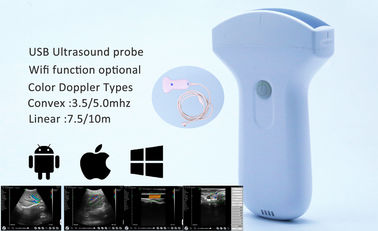 المحمولة USB محدب اللاسلكية الموجات فوق الصوتية التحقيق الطبية دوبلر 3.5-5 ميغاهيرتز ل Adroid