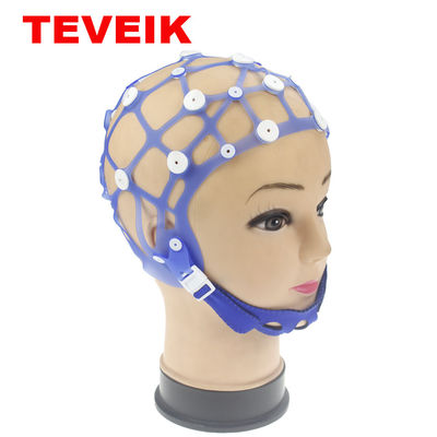 20 قناة كهربائية EEG قبعة متعددة الحجم قابلة لإعادة الاستخدام من السيليكون بدون قطب كهربائي