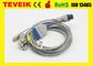 قابلة لإعادة الاستخدام الطبية Mindray Round 6 pin 5 leadwire ECG Cable Comptible مع PM9000 مراقبة المريض