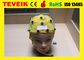 مورد طبي من Neurofeedback Yellow Integrated 20 يؤدي غطاء EEG لآلة EEG ، مشبك الأذن الكهربائي من القصدير