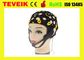 أسود القصدير الكهربائي EEG القطب الكهربائي ، 20 يؤدي إلى فصل قبعة EEG