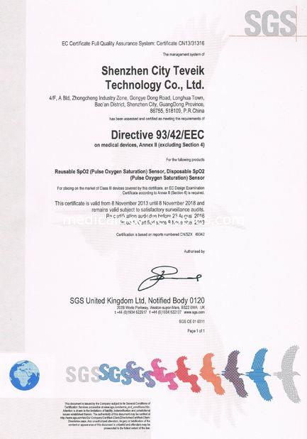 الصين Shenzhen Teveik Technology Co., Ltd. الشهادات